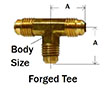 Union Tee 45deg Flare Diagram